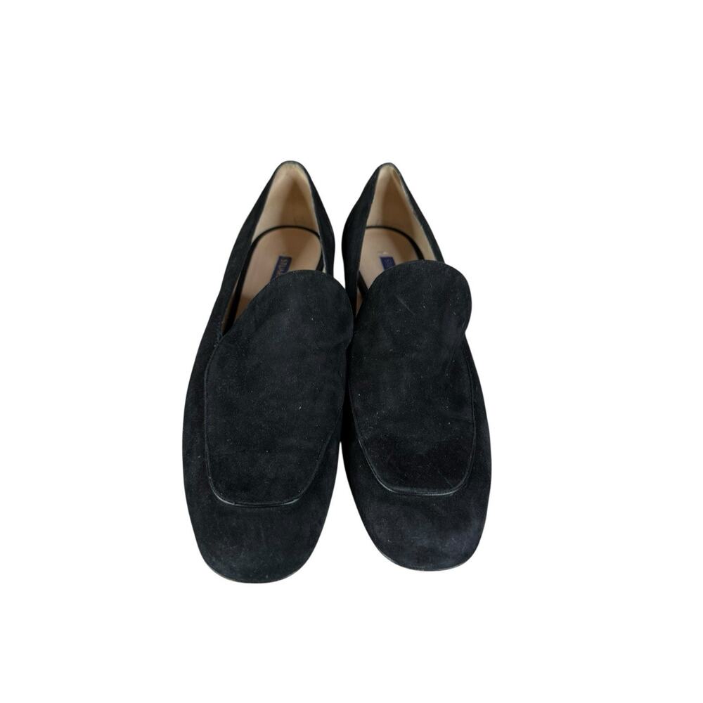 Stuart Weitzman Carmella Black Suede Block Heel Shoes Size 7 - Picture 7 of 9